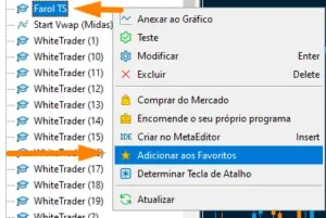 Favoritando o indicador